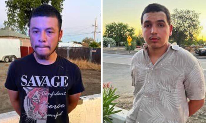 Los presuntos narcotraficantes José Zendejas, de 25 años, y Benito Madrigal, de 19 años. (Cortesía de la Oficina del Alguacil del Condado de Tulare)
