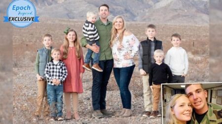 Mamá educa a sus 7 hijos mientras su esposo está en la Fuerza Aérea: «Lo disfruto de verdad»