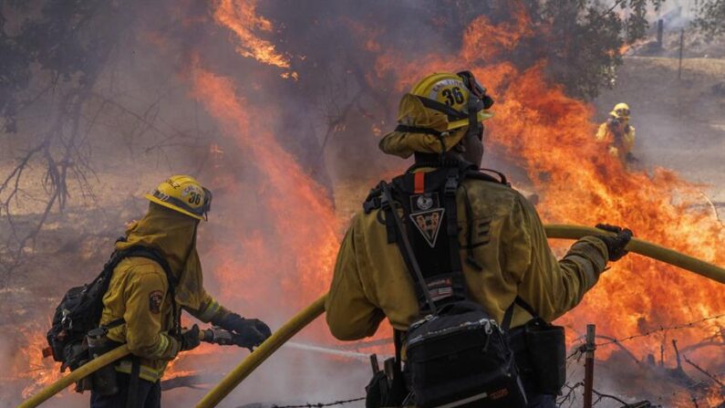 El incendio desatado cerca del parque estadounidense de Yosemite, tras el declarado a principios de mes, ha afectado ya a unas 6300 hectáreas y sigue sin estar controlado, según la última actualización del servicio de bomberos de California, que data de este domingo por la tarde.
EFE/EPA/Peter Da Silva