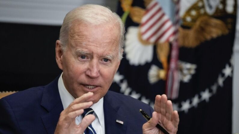 El presidente Joe Biden en la Sala Roosevelt de la Casa Blanca en Washington el 23 de junio de 2022. (Drew Angerer/Getty Images)
