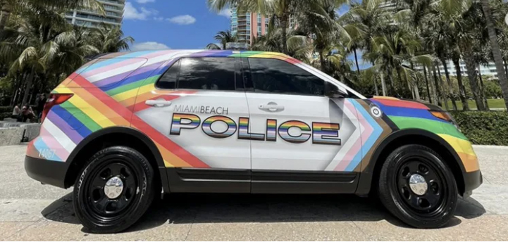 El departamento de policía de Miami ha añadido una patrulla del Orgullo a su flota, uniéndose a las de Orlando y Wilton Manor en Florida. (Cortesía del Departamento de Policía de Miami)
