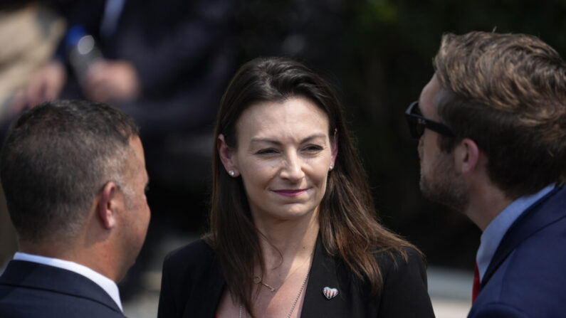 Nikki Fried, Comisionada de Agricultura de Florida y candidata demócrata para la carrera por la gobernación de Florida en 2022, en la Casa Blanca en Washington, el 20 de julio de 2021. (Drew Angerer/Getty Images)
