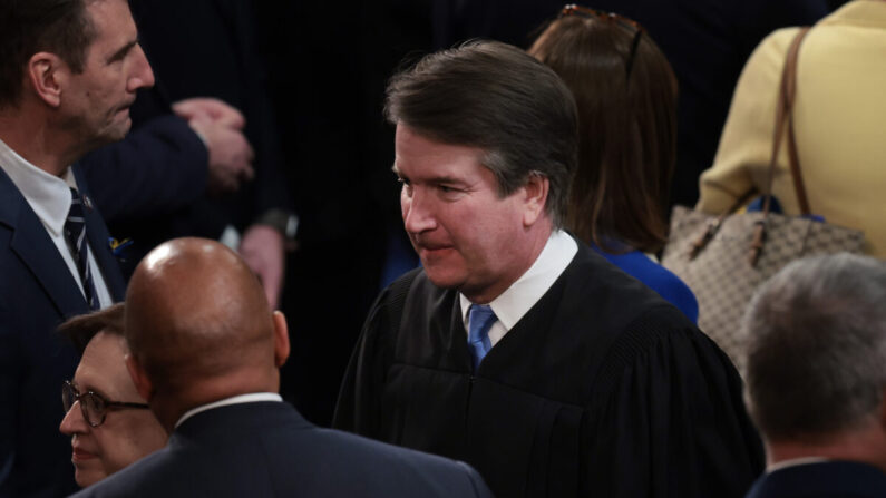 El juez asociado de la Corte Suprema, Brett Kavanaugh, en Washington, el 1 de marzo de 2022. (Win McNamee/Getty Images)
