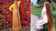 Rapunzel de la vida real no ha cortado su cabello de casi 2 metros de largo en casi 30 años