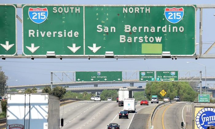 Interestatal 10 Oeste el 17 de julio de 2012 en San Bernardino, California. (Frederic J. Brown/AFP/GettyImages)