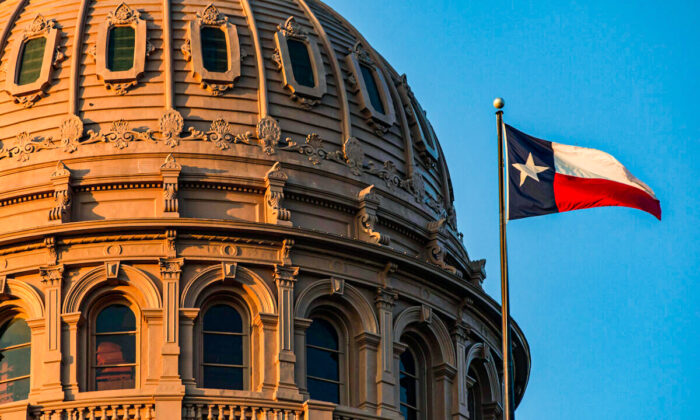 El Capitolio del Estado de Texas en el primer día de la tercera sesión especial de la 87° Legislatura, en Austin, Texas, el 20 de septiembre de 2021. (Tamir Kalifa/Getty Images)
