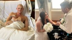 Hombre con cáncer se casa en el hospital y meses después gana la batalla: «Tenía a Dios de mi lado»