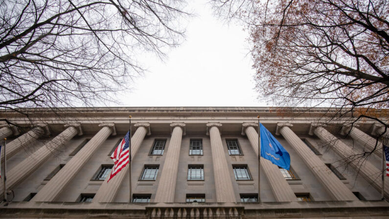 El edificio del Departamento de Justicia en Washington, el 9 de diciembre de 2019. (Samuel Corum/Getty Images)
