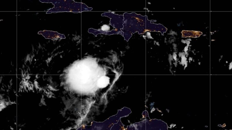 Imagen de satélite muestra la tormenta tropical Ian en el Caribe a las 12:50 a.m. de la hora ET, el 24 de septiembre de 2022. (CIRA/NOAA)
