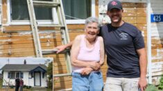 Bombero llega a casa de abuelita de 90 años por una falsa alarma y termina arreglando su casa