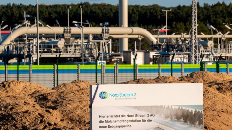 Las instalaciones de desembarco del gasoducto Nord Stream 2 en Lubmin, al noreste de Alemania, el 7 de septiembre de 2020. (Odd Andersen/AFP vía Getty Images)
