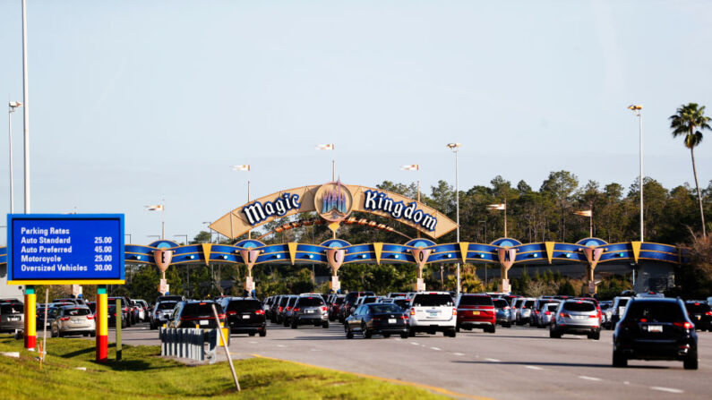 Vista de la entrada de Walt Disney World el 22 de marzo de 2022 en Orlando, Florida. (Octavio Jones/Getty Images)