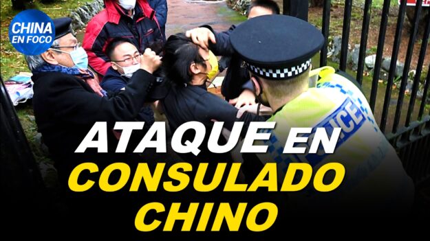 Xi Jinping amenaza a Taiwán. Manifestante es arrastrado y golpeado en consulado chino