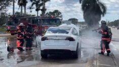 “Toneladas” de vehículos eléctricos anegados tras el huracán Ian se incendian, dice jefe de bomberos