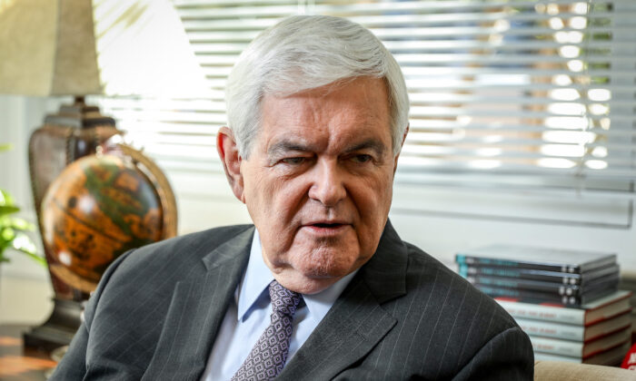 El expresidente de la Cámara Newt Gingrich (R-Ga.), en Washington el 24 de octubre de 2019. (Samira Bouaou/The Epoch Times)