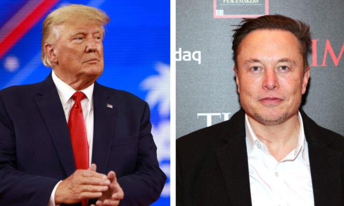 El expresidente Donald Trump (izquierda) y Elon Musk. (Joe Raedle/Getty Images; Theo Wargo/Getty Images para TIME)