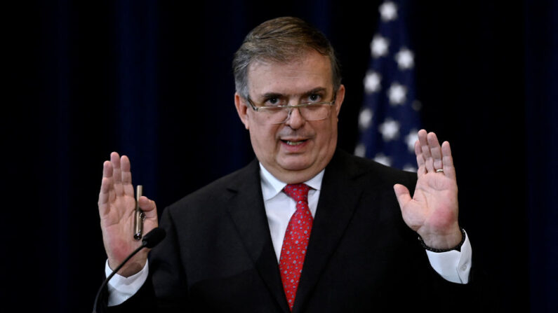 El secretario de Relaciones Exteriores de México, Marcelo Ebrard, en una fotografía de archivo. (Olivier Douliery/AFP vía Getty Images)