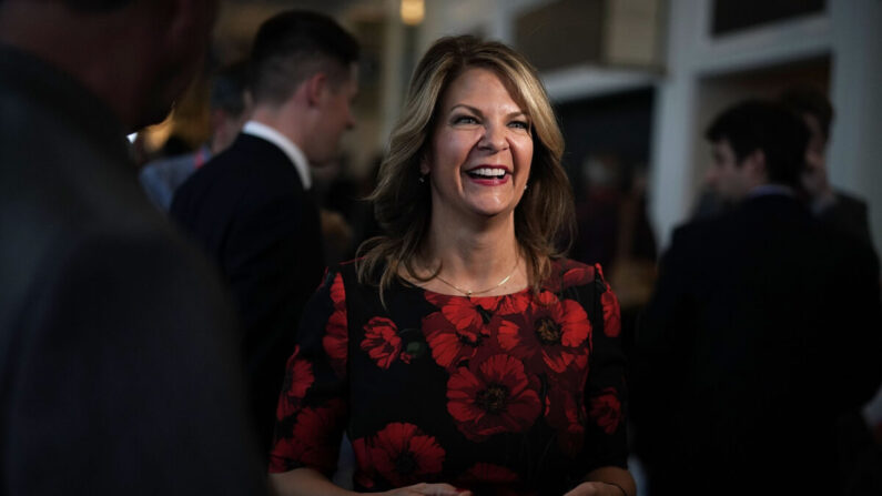 La presidenta del Partido Republicano de Arizona, Kelli Ward, asiste a un evento en National Harbor, Maryland, el 22 de febrero de 2018. (Alex Wong/Getty Images)
