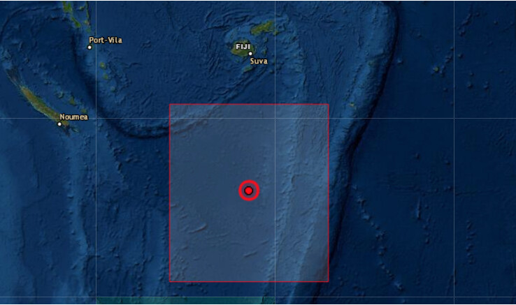 Un terremoto de magnitud 6.8, seguido de otros de 7 y 6.6, sacudieron este miércoles las aguas al sur de las islas Fiyi, en el Pacífico sur, informó el Instituto Geológico de los Estados Unidos, sin que se haya activado alerta de tsunami. (Captura de pantalla/EMSC)