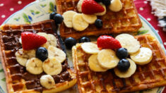 Receta vegana: Deliciosos waffles con plátano y chocolate