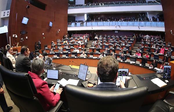 Senado de la República, durante una sesión de trabajo en la Ciudad de México, México. (EFE/Senado de la República)
