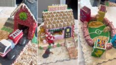 Familia viraliza su concurso navideño de casas de jengibre: “Siempre ha sido algo familiar”
