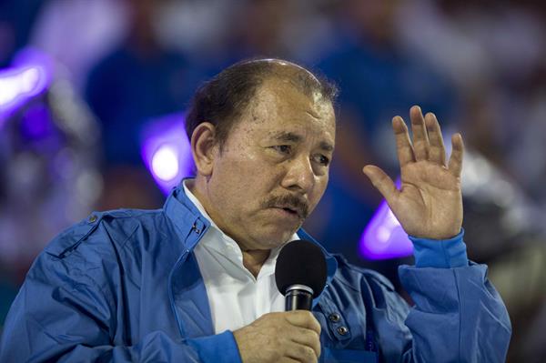 El líder de Nicaragua, Daniel Ortega, en una fotografía de archivo. EFE/Jorge Torres
