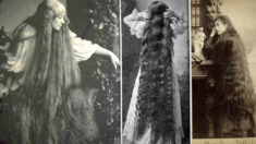 Mujeres de la alta sociedad victoriana creían que el cabello muy largo era signo de belleza femenina