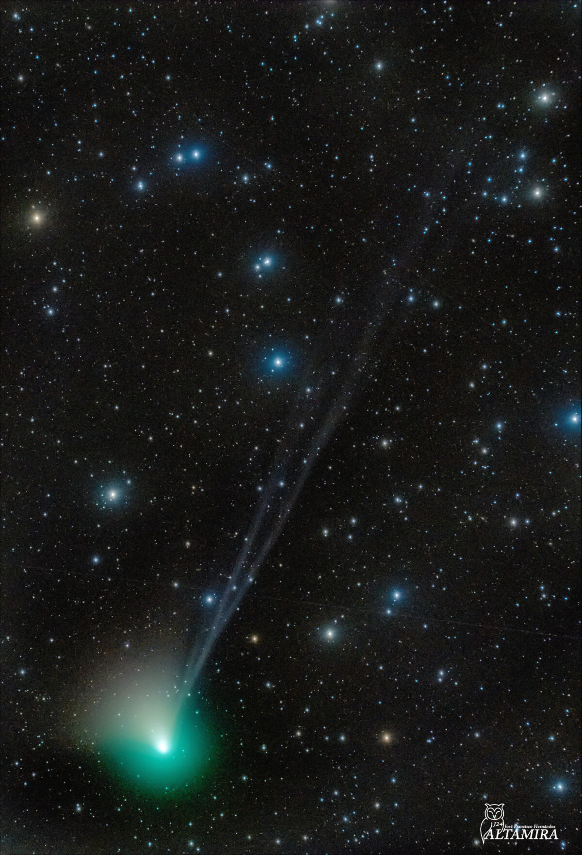 El cometa C/2022 E3 ZTF presenta una geometría óptima en su trayectoria, que facilita excelentes oportunidades de visualización desde la Tierra. (Cortesía de José Francisco Hernández)