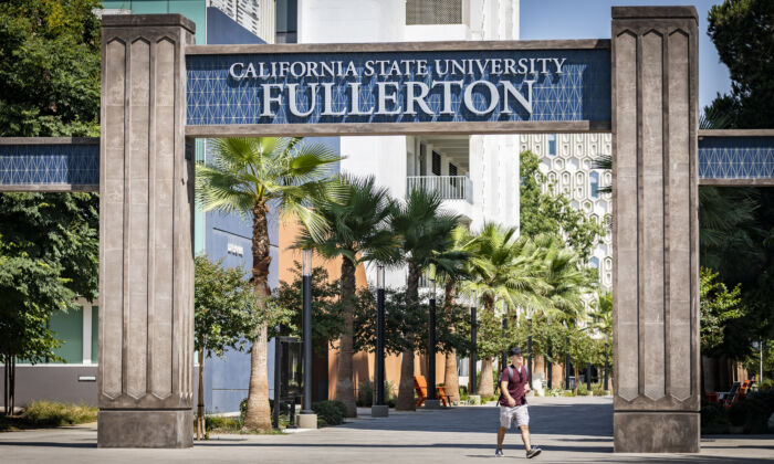 Universidad Estatal de California–Fullerton el 28 de agosto de 2020. (John Fredricks/The Epoch Times)