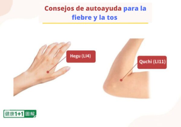 Quienes no tengan antipiréticos a mano pueden masajear los puntos de acupuntura Hegu y Quchi. (Health 1+1)