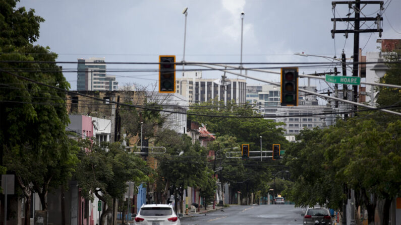 La zona turística de Condado en San Juan tras el paso del huracán Fiona por la nación caribeña en San Juan, Puerto Rico, el 19 de septiembre de 2022. (Jose Jimenez/Getty Images)
