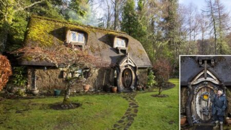 Leñador creativo de 90 años construyó su propia casa hobbit y vive en ella sin teléfono ni internet