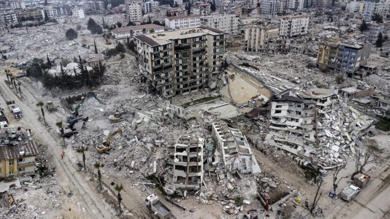 Fotografía aérea tomada en la ciudad turca de Hatay. EFE/EPA/ERDEM SAHIN
