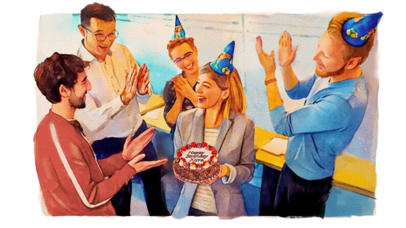 Un buen directivo puede crear un lugar de trabajo agradable y eficiente prestando mucha atención a las pequeñas cosas, como los cumpleaños del personal. (Fei Meng)