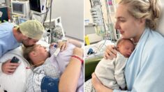 Migraña de una mamá embarazada resulta ser un tumor cerebral y dice que su bebé le salvó la vida