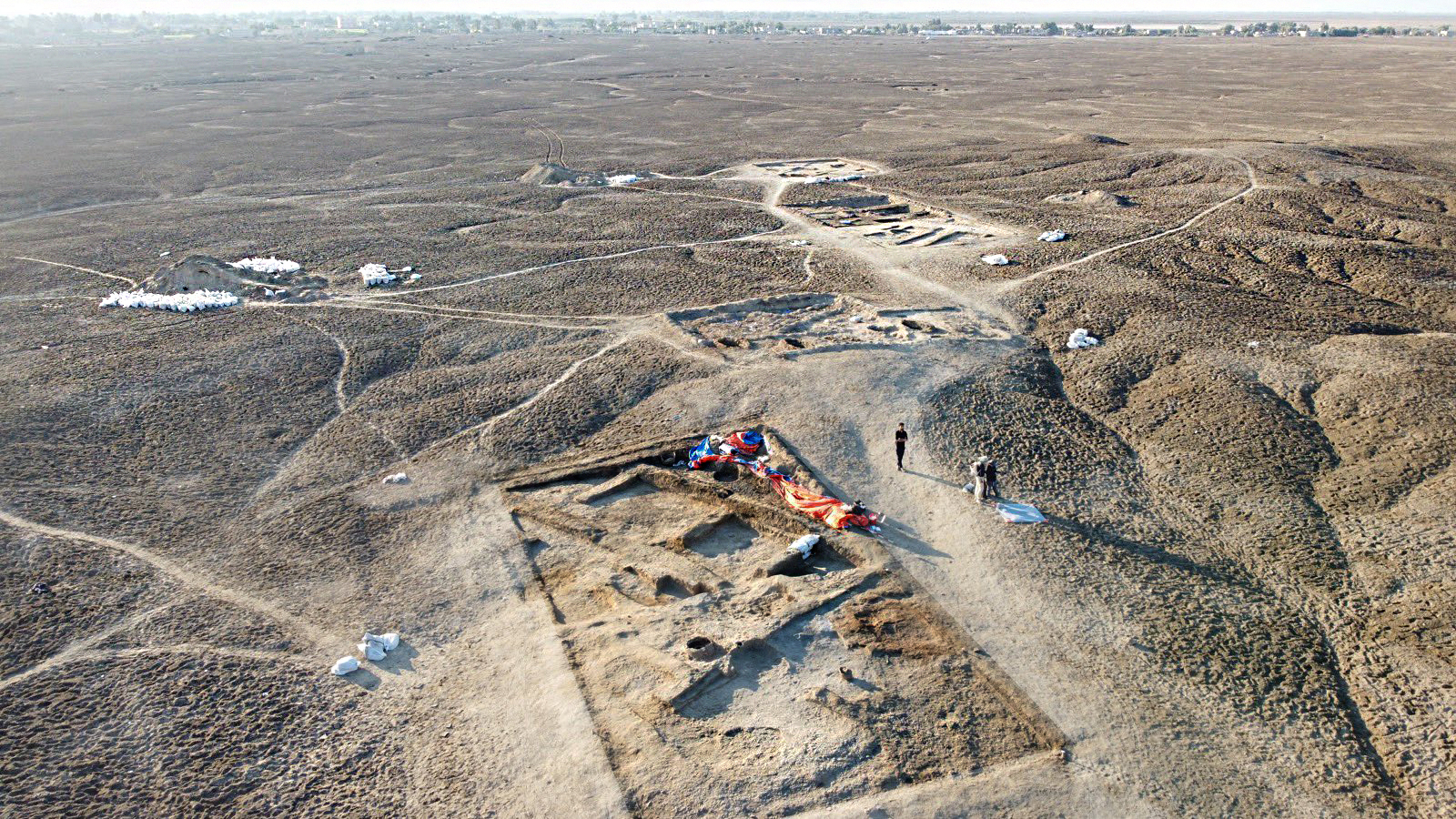 Investigadores del Museo Penn descubrieron una taberna de 5,000 años de antigüedad en Lagash en otoño 2022. (Cortesía del Proyecto Arqueológico de Lagash)