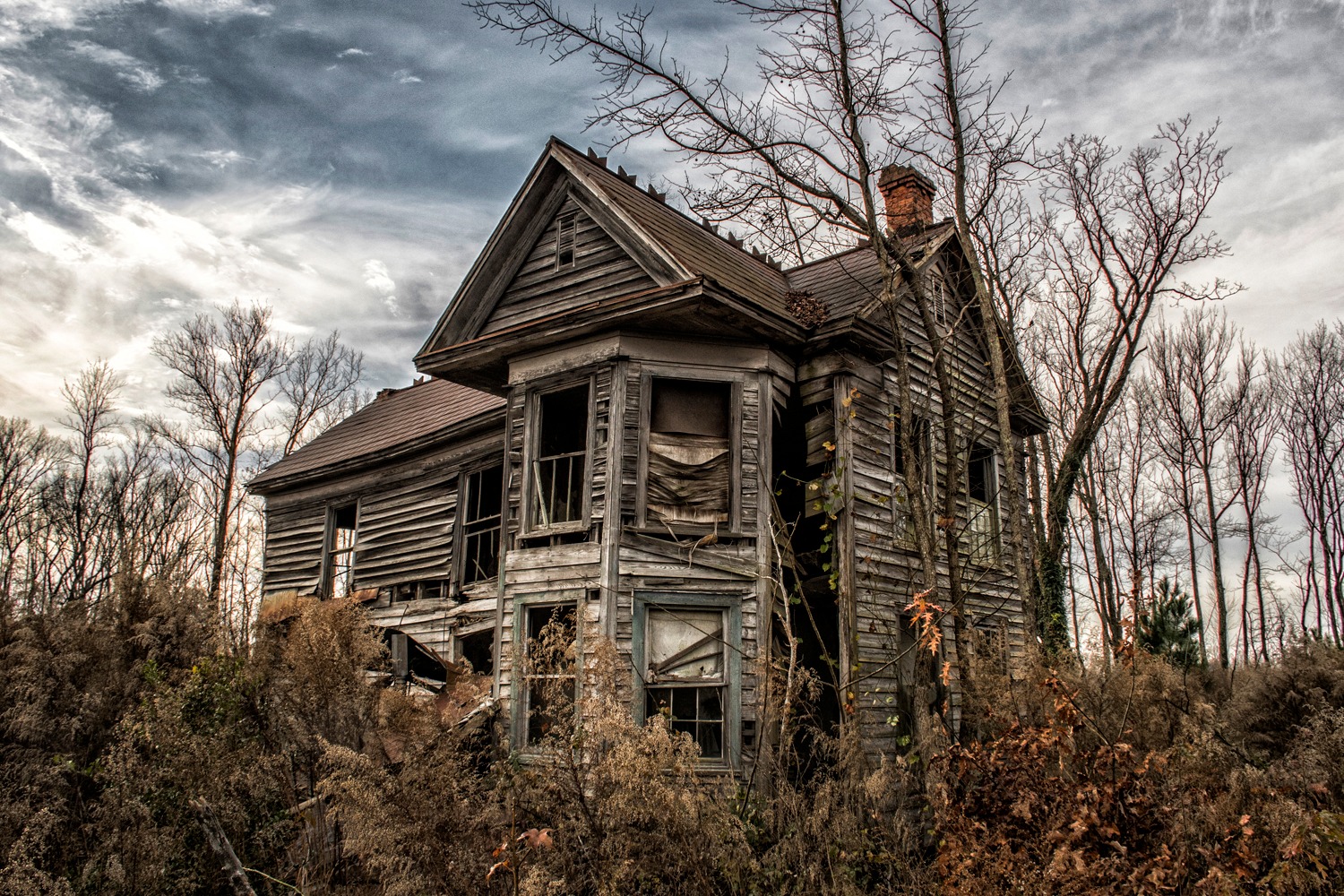 “La casa de John Sykes”, ubicada en Adams Grove, Virginia, fotografiada en octubre de 2020. (Cortesía de Michael Wade)