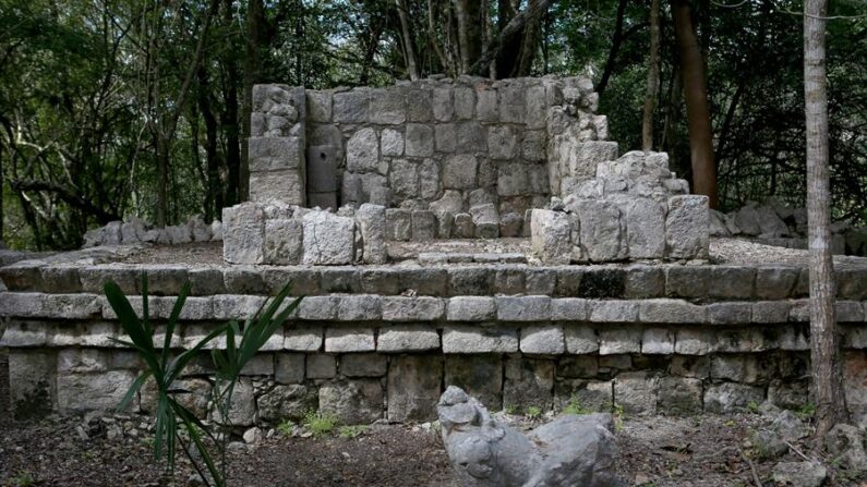 Fotografía de Chichen Viejo, en la zona arqueológica de Chichén Itzá, del 10 de febrero de 2023, en Tinum, Yucatán, México. (EFE/Lorenzo Hernández)