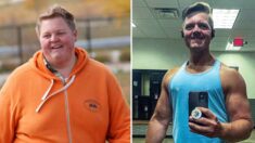 Hombre obeso que se sentía “atrapado” en su cuerpo, pierde 200 lb y se convierte en fisicoculturista