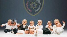 Nacen 10 bebés en 7 meses en Oficina del Sheriff de Illinois y celebran con adorable sesión de fotos