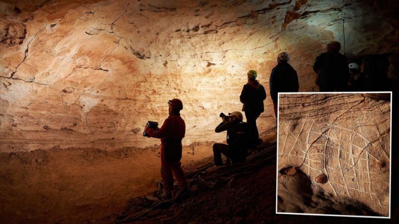 Exploradores descubren cueva en España con más de 100 grabados prehistóricos de la Edad de Cobre