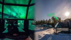 Amante de la naturaleza crea “iglús de cristal” en el Ártico para ver auroras boreales desde la cama