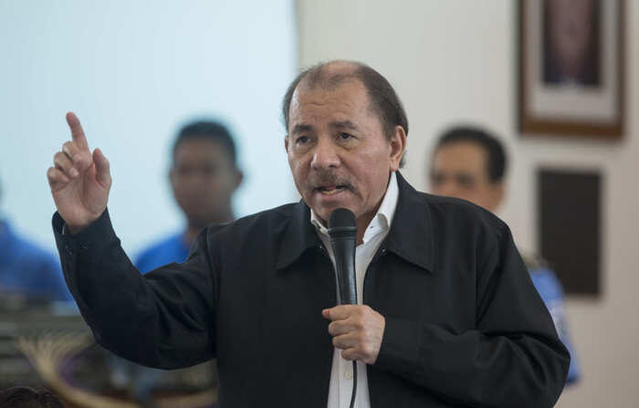 Fotografía del líder del régimen de Nicaragua, Daniel Ortega. EFE/Jorge Torres