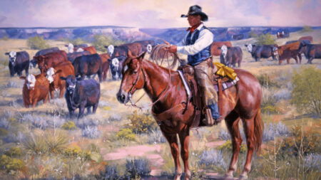 Artista vaquero pinta el Viejo y el Nuevo Oeste inspirándose en «Gunsmoke» y en recreaciones históricas