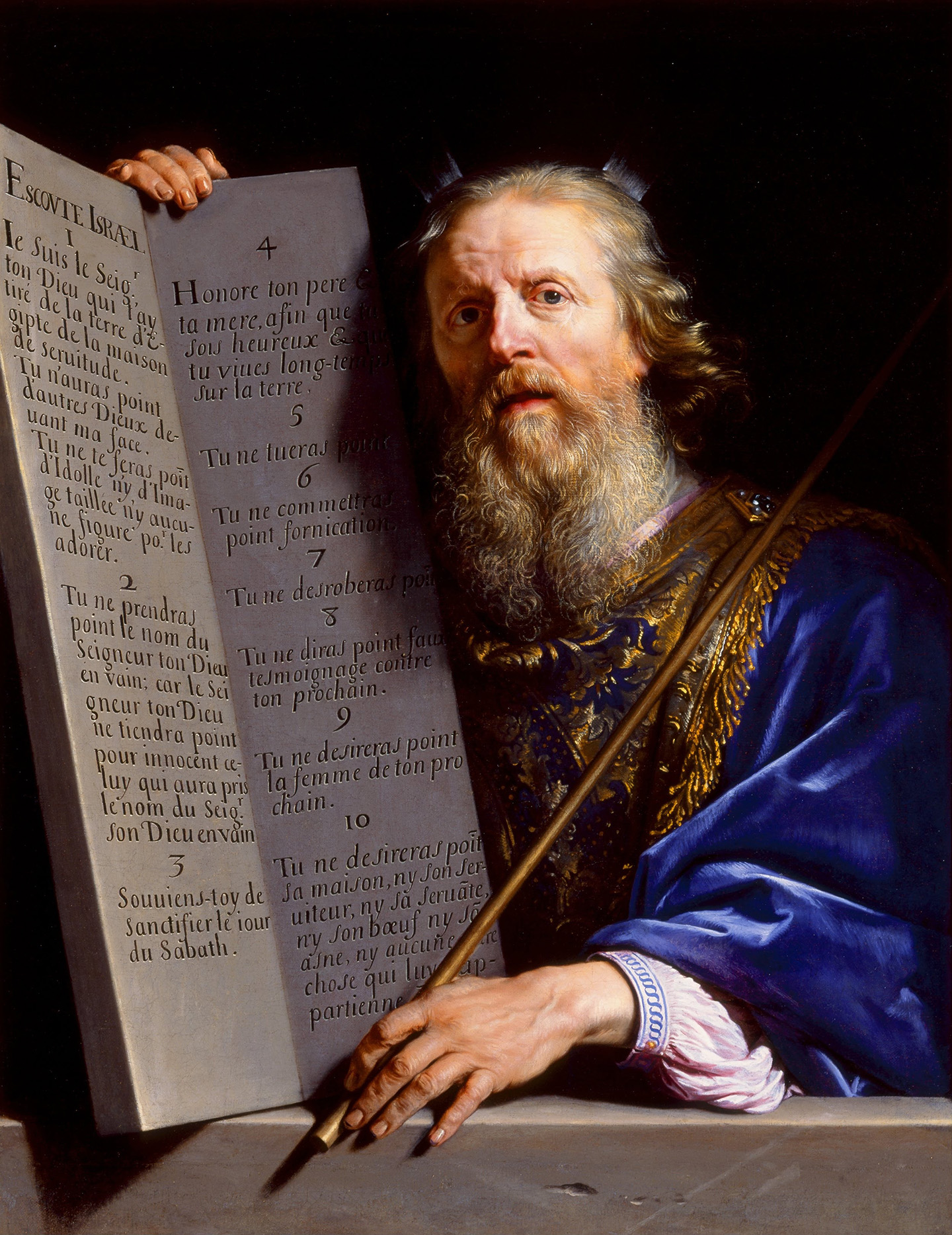 “Moisés presentando las tablas de la ley”, hacia 1648, por Philippe de Champaigne. Óleo sobre lienzo. Museo de Arte de Milwaukee, Wisconsin. (Dominio público)