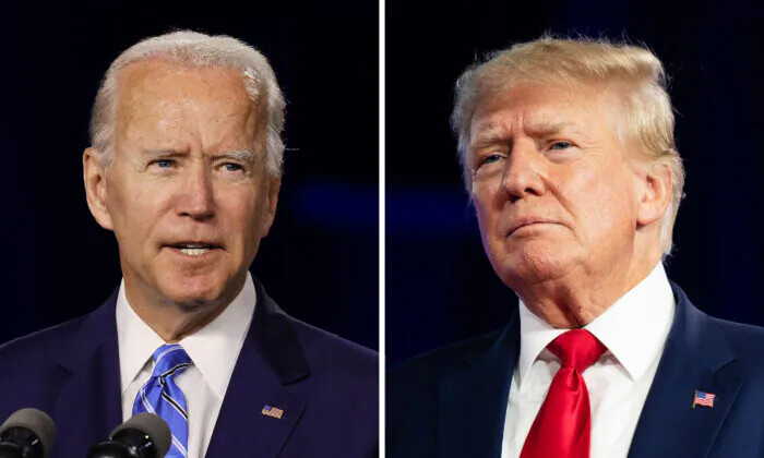 Joe Biden (izquierda) y Donald Trump. (Ilustración de The Epoch Times/Getty Images)

