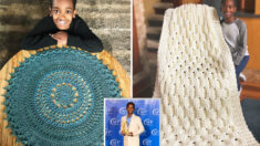 Niño de 5 años que aprendió a tejer a ganchillo lo usa para ayudar a niños etíopes y gana un premio