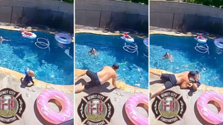 “Los niños se ahogan sin hacer ruido”: Padre socorrista saca a su hijo de la piscina justo a tiempo