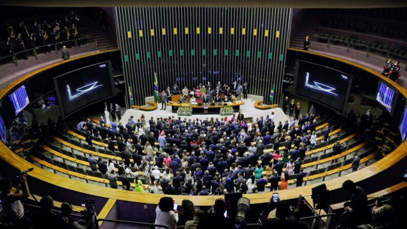 Vista general del pleno de la Cámara de Diputados de Brasil, en Brasilia, el 1 de febrero de 2023. (SERGIO LIMA/AFP via Getty Images)

